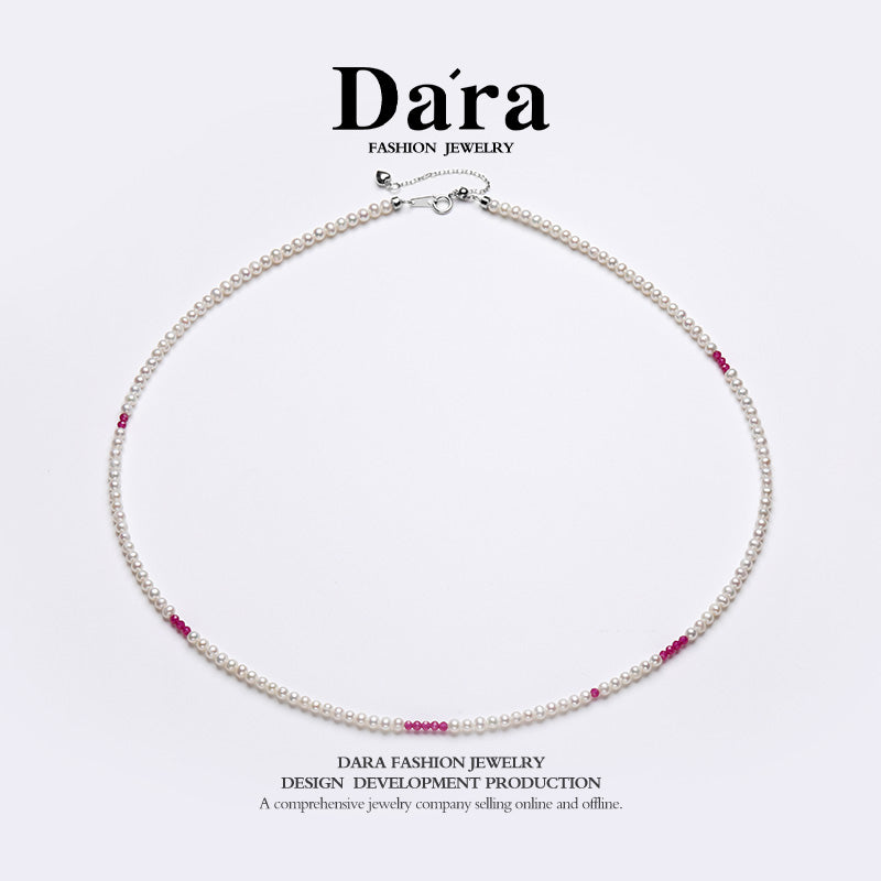DARA S925银淡水珍珠3-4mm项链 YX6681001 