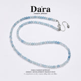 DARA S925银3-4毫米海蓝宝石项链 YX6686001 
