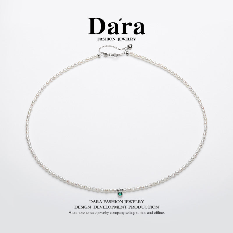 DARA S925银淡水珍珠项链，珍珠2-3毫米，YX6680001 
