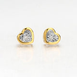 Dara 18k金钻石心形设计耳环 KH1642001 