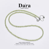 DARA S925银2-3毫米橄榄石项链 YX6682001