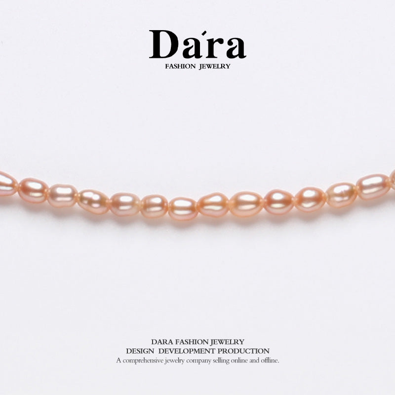 DARA S925银淡水无核中国红珍珠2-3mm项链 YX6710001 