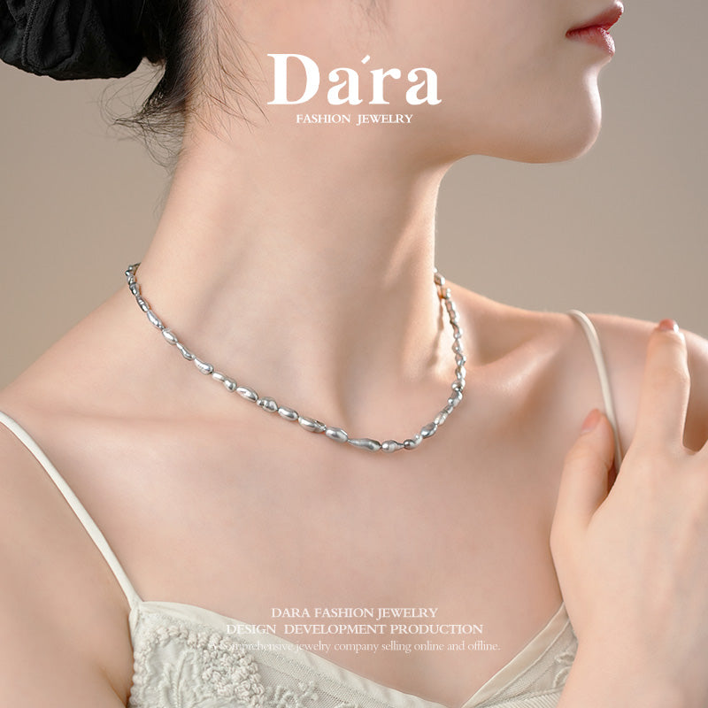DARA S925 银海水珍珠大溪地克什米尔 5-6 毫米项链 YX6771002 