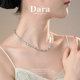 DARA S925 银海水珍珠大溪地克什米尔 5-6 毫米项链 YX6771002 