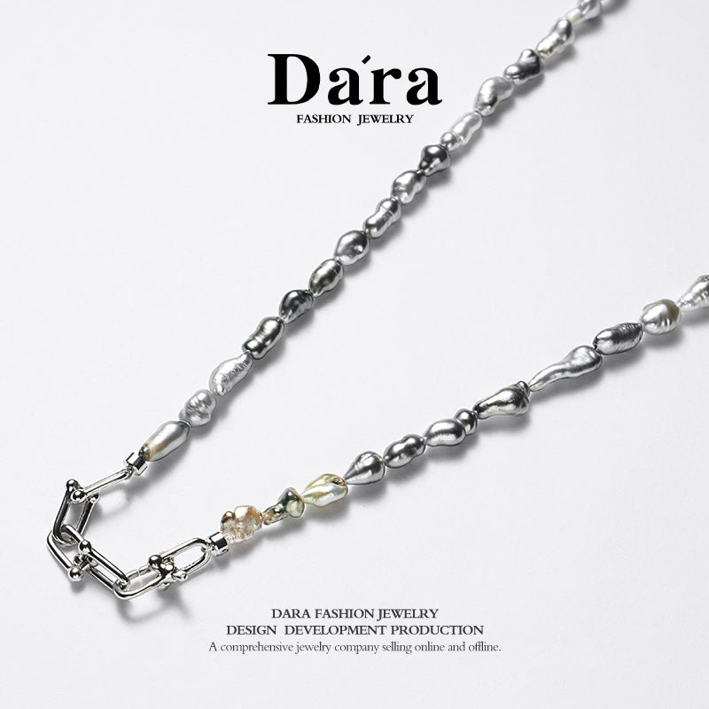 DARA S925 银海水珍珠大溪地克什米尔 5-6 毫米项链 YX6771002 