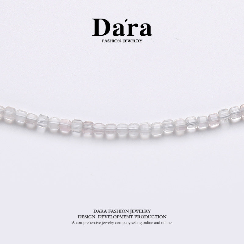 DARA S925银2-3毫米白水晶项链 YX6685001