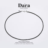 DARA S925银2-3毫米黑水晶项链 YX6687001 