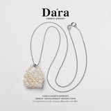 DARA S925银淡水无核4-5毫米小米珠手提包吊坠 YX5688001 