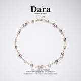DARA 淡水无核白珍珠 9-10mm 珍珠项链 X6568001 