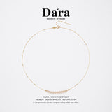 DARA S925银淡水无核中国红3-4mm珍珠微笑链 YX6876001 