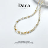 DARA 925 Silver Yellow Crystal Tourmaline Necklace, Recommended by DARA, RYX4197001