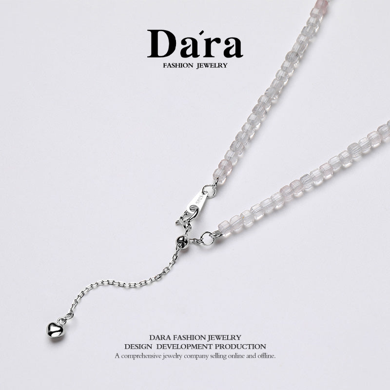 DARA S925银2-3毫米白水晶项链 YX6685001