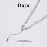 DARA S925银2-3毫米白水晶项链 YX6685001