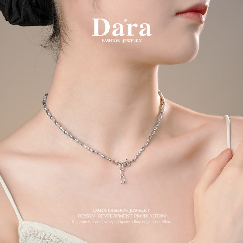 DARA S925 银海水珍珠大溪地克什米尔 5-6 毫米项链 YX6771002 
