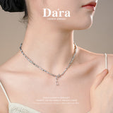 DARA S925 银海水珍珠大溪地克什米尔 5-6 毫米项链 YX6771002 
