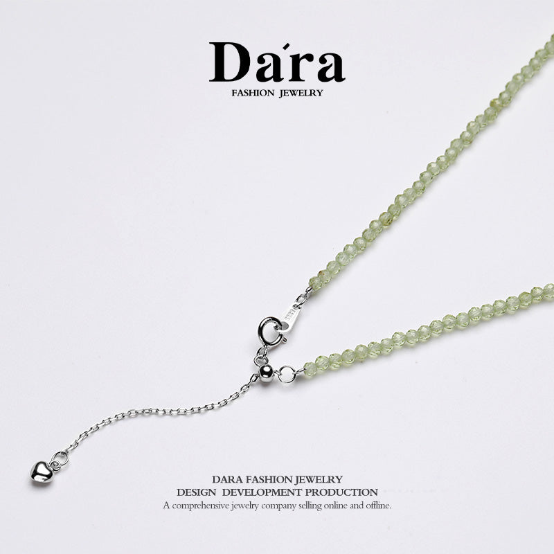 DARA S925银2-3毫米橄榄石项链 YX6682001
