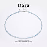 DARA S925银3-4毫米海蓝宝石项链 YX6686001 