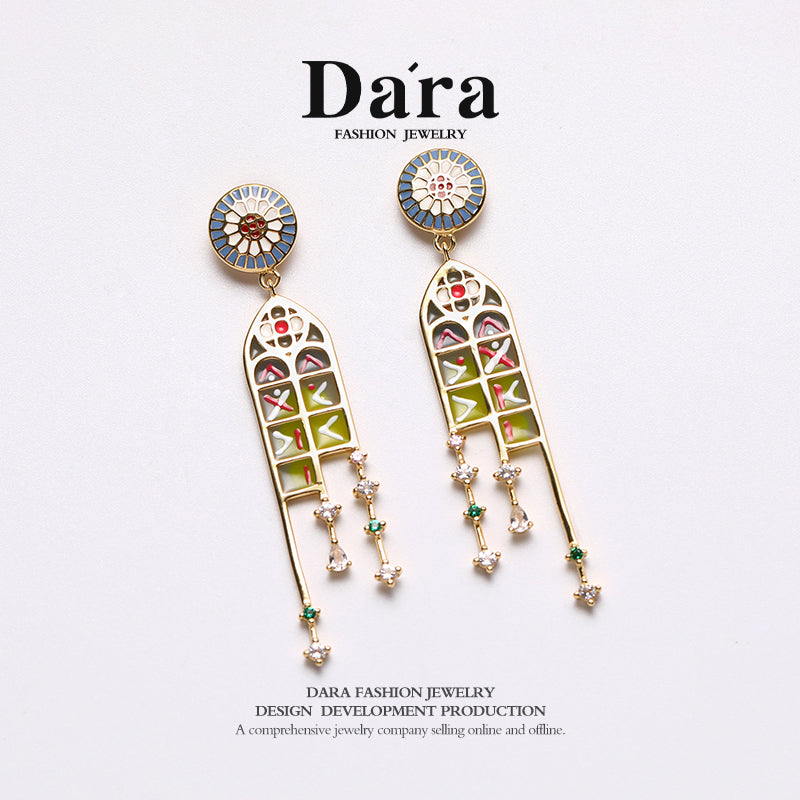 DARA S925 silver niche design earrings YH4954001