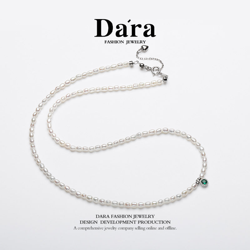 DARA S925银淡水珍珠项链，珍珠2-3毫米，YX6680001 