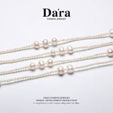DARA 3-4毫米至8-10毫米淡水珍珠项链毛衣链 X6663001 