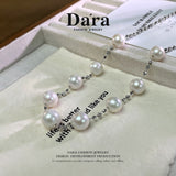 DARA Daira 淡水珍珠白珍珠10-12mm近圆形强光微瑕项链X6687001