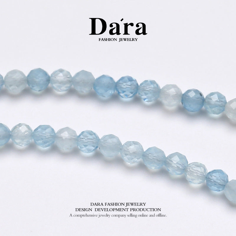 DARA S925银3-4毫米海蓝宝石项链 YX6686001 