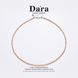 DARA S925银淡水无核中国红珍珠2-3mm项链 YX6710001 