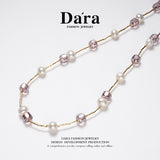 DARA 淡水无核白珍珠 9-10mm 珍珠项链 X6568001 
