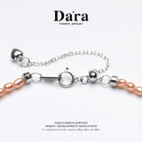DARA S925银淡水无核中国红珍珠2-3mm项链 YX6710001 