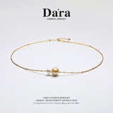 DARA S925银海水南海金珍珠10-11mm MakoYA 7-8mm珍珠项链 YX6831001 