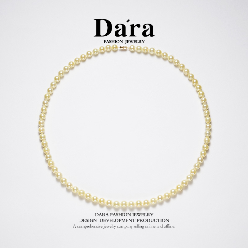 DARA 14K金海水羽毛御金5-6mm珍珠项链 KX1885001 
