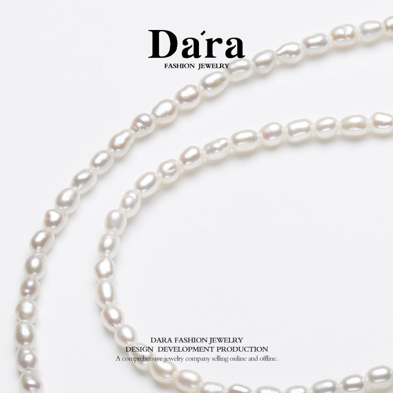 DARA S925银淡水珍珠项链，珍珠2-3毫米，YX6680001 
