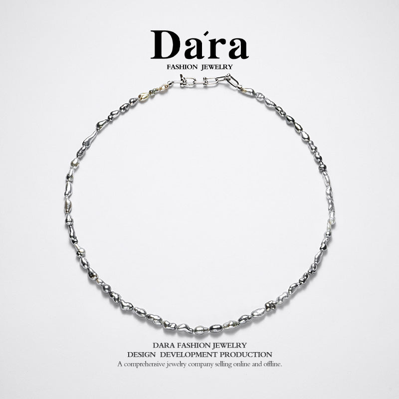 DARA S925 银海水珍珠大溪地克什米尔 5-6 毫米项链 YX6771002 