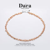 DARA S925银淡水无籽花瓣珍珠3-4mm项链 YX6711001 