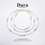 DARA 3-4毫米至8-10毫米淡水珍珠项链毛衣链 X6663001 