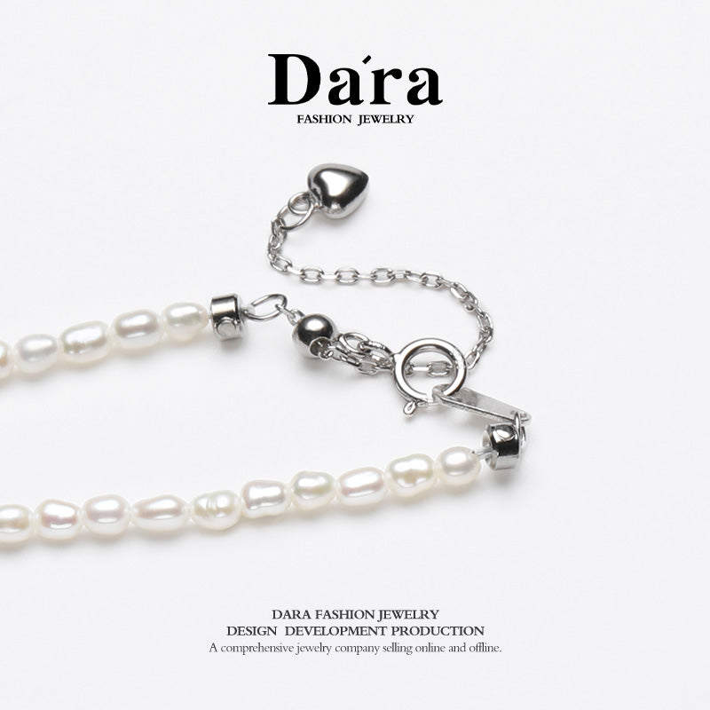 DARA S925银淡水珍珠项链，珍珠2-3毫米，YX6680001 