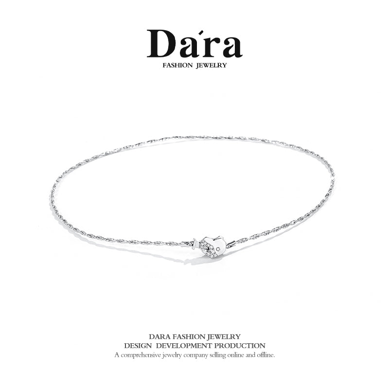 DARA 925 silver cubic zirconia fashion design women's necklace YX2069001