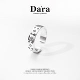DARA s925 silver [origin of all things] lucky four-leaf clover open ring FYJ-00032600