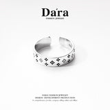 DARA s925 silver [origin of all things] lucky four-leaf clover open ring FYJ-00032600