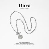 DARA s925 silver retro ins style personalized pig nose pendant FYL-00072601