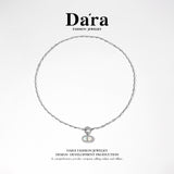 DARA s925 silver retro ins style personalized pig nose pendant FYL-00072601