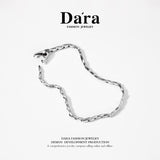 DARA s925 silver snake bone minimalist Ins style adjustable bracelet FYS-00802600