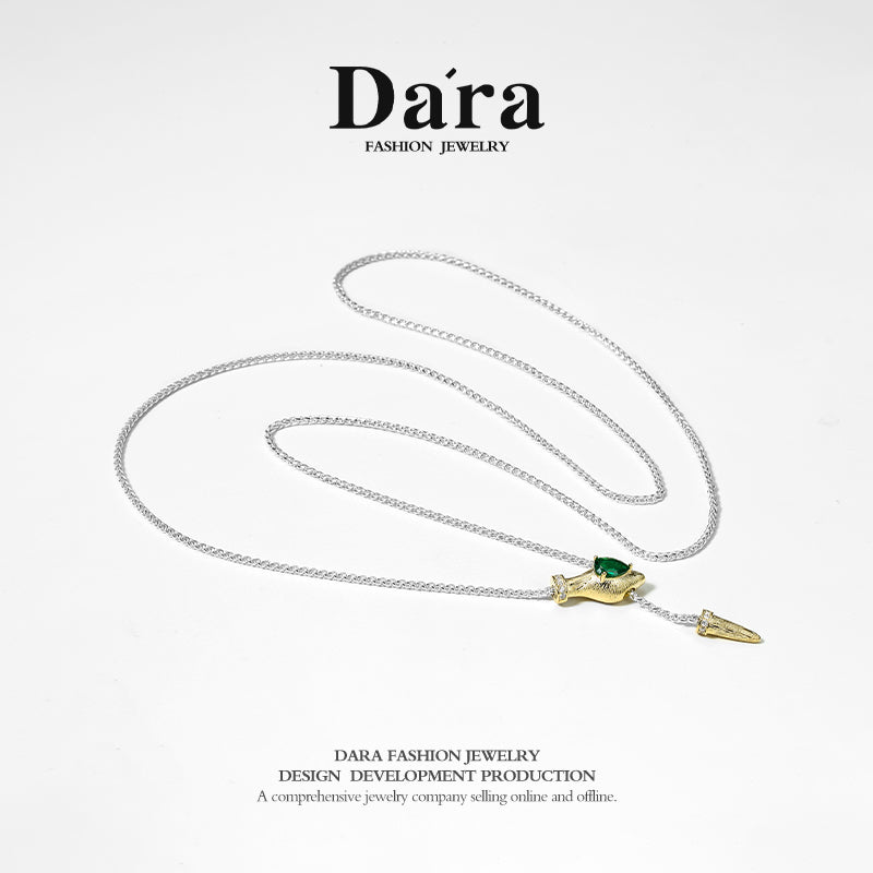 DARA s925 silver high-end snake cold style adjustable necklace FYL-0330910