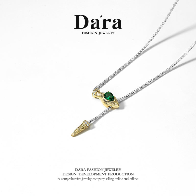 DARA s925 silver high-end snake cold style adjustable necklace FYL-0330910