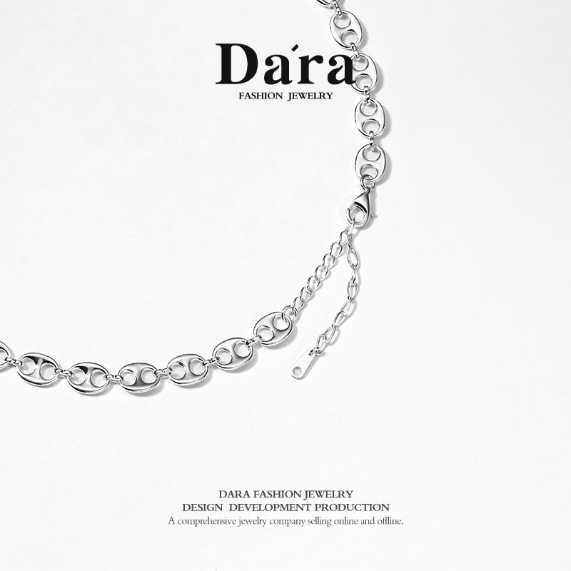 DARA s925 Silver Personalized Pig Nose Fashion Necklace FYL-06681100