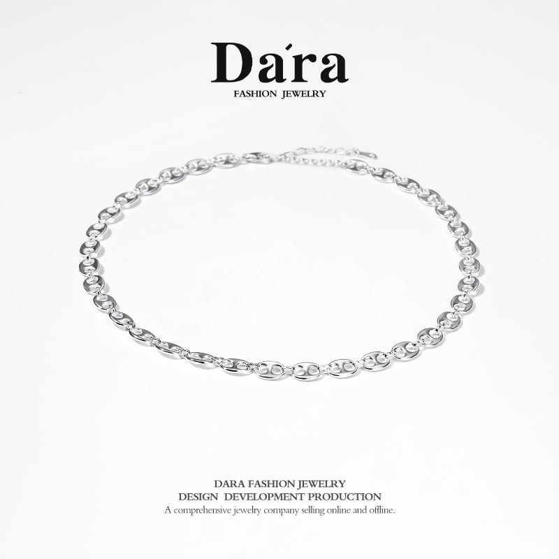 DARA s925 Silver Personalized Pig Nose Fashion Necklace FYL-06681100