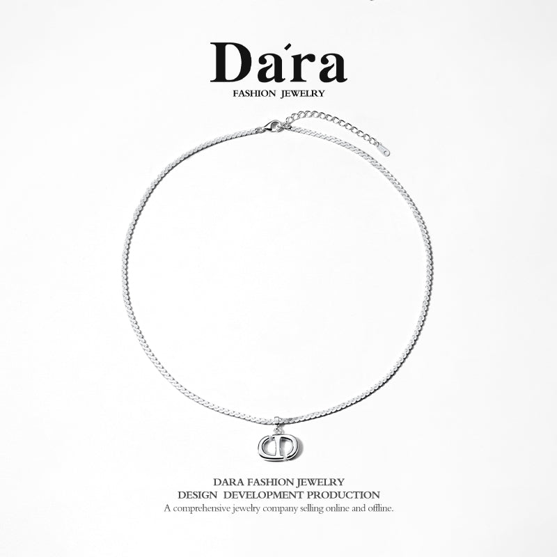 DARA s925 silver fashion CD personality ins wind pendant FYL-01031100