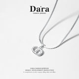 DARA s925 silver fashion CD personality ins wind pendant FYL-01031100