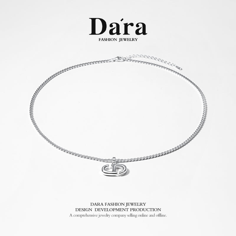 DARA s925 silver fashion CD personality ins wind pendant FYL-01031100