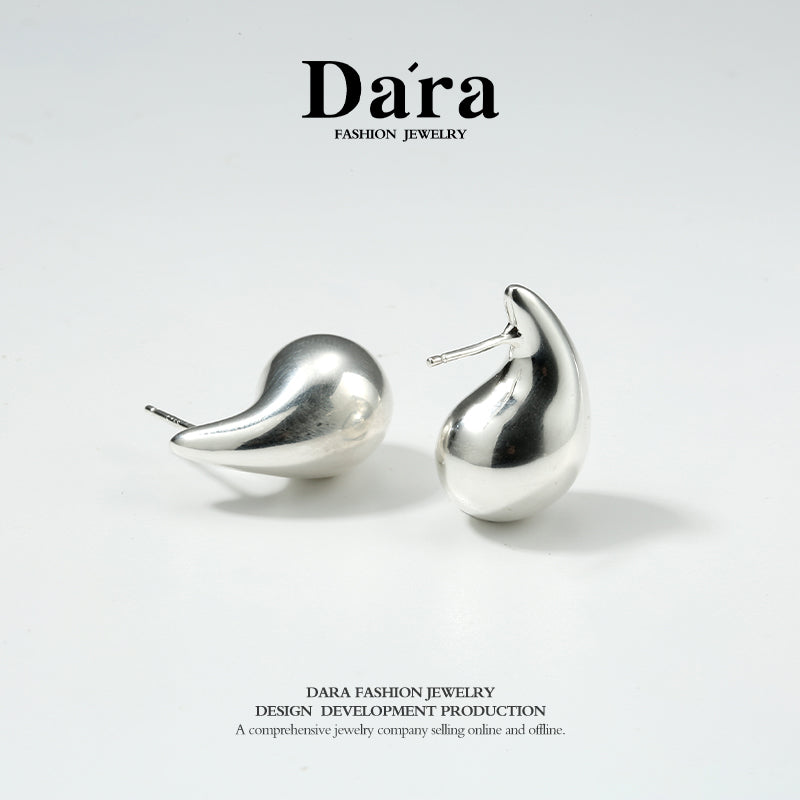 DARA s925 silver drop-shaped European and American style personalized earrings FYE-04701100